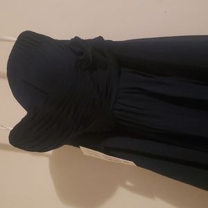 Navy blue A4 floor length Yazmin Azazie dress